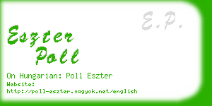 eszter poll business card